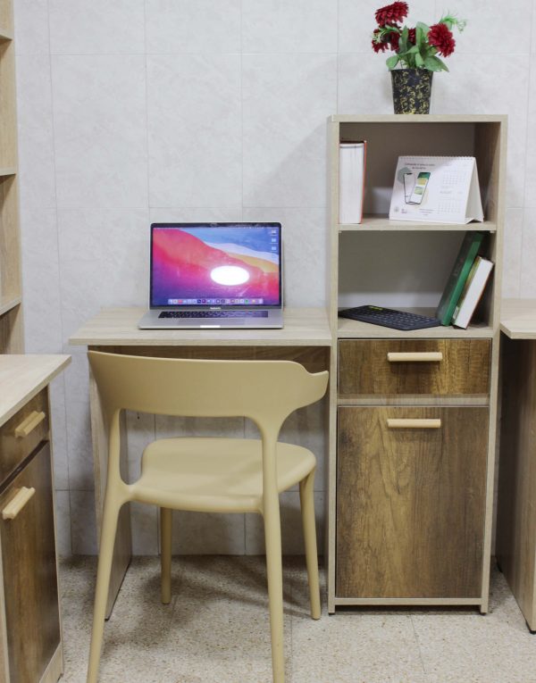 Bureau multifonction avec étagères et rangements – 1m x 45cm
