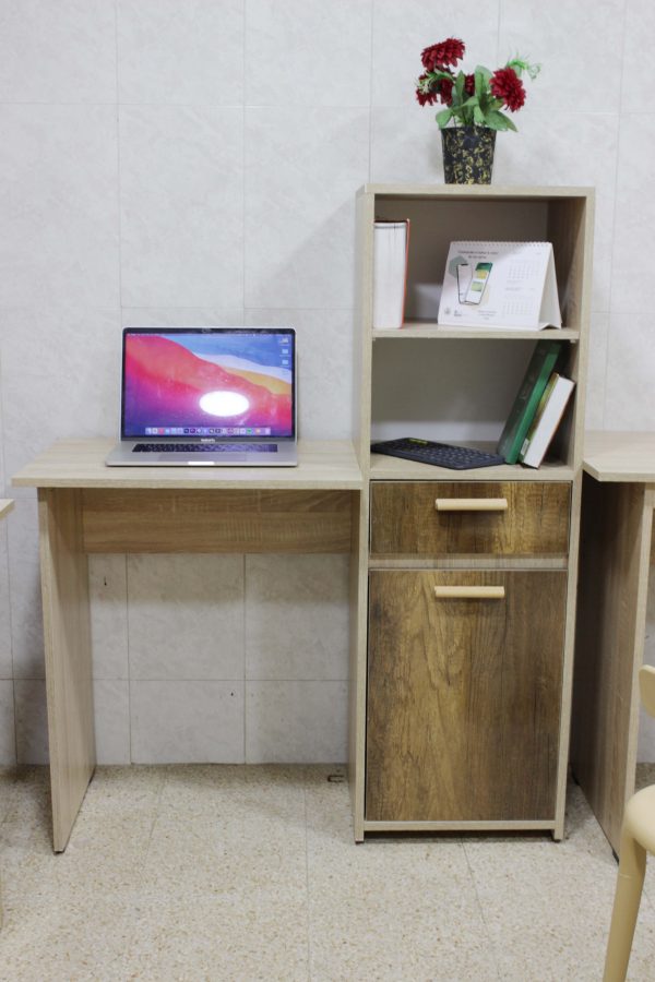Bureau multifonction avec étagères et rangements – 1m x 45cm – Image 2