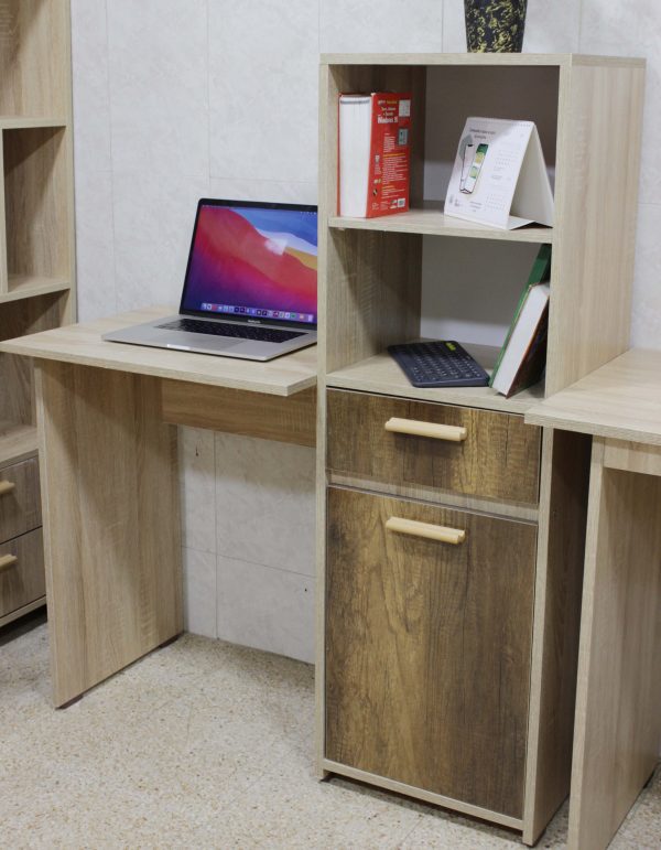 Bureau multifonction avec étagères et rangements – 1m x 45cm – Image 3