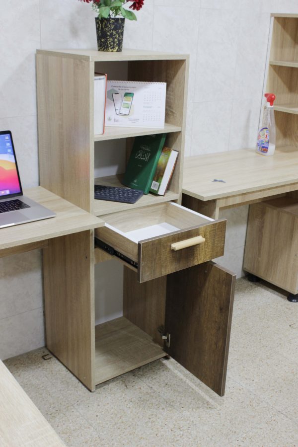 Bureau multifonction avec étagères et rangements – 1m x 45cm – Image 5