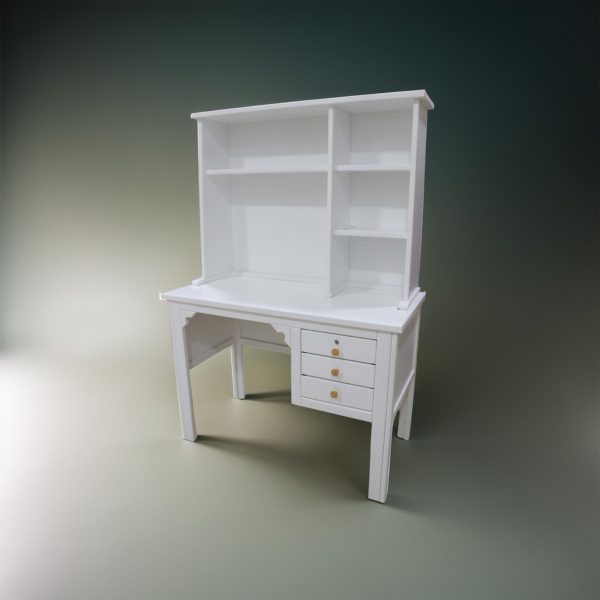 Bureau moderne avec étagères et tiroirs - design classique blanc pour la maison – Image 2