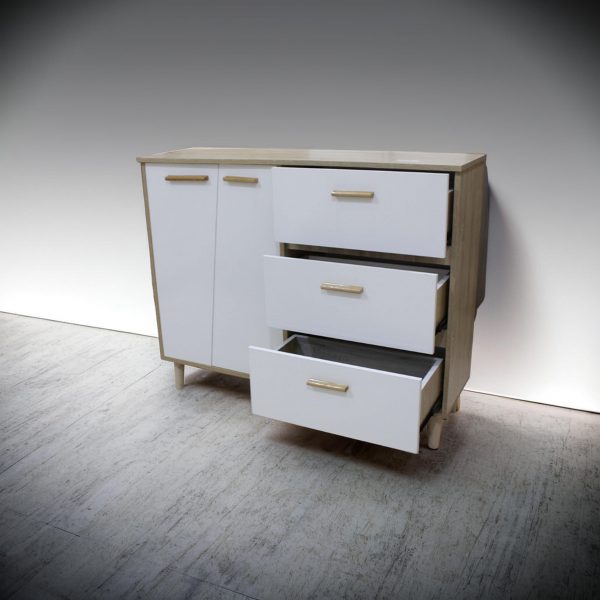 Buffet de rangements en mélamine – 120cm x 90cm x 40cm – Image 6
