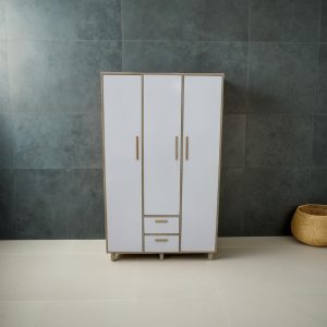 Armoire 3 portes moderne blanche - 180cm