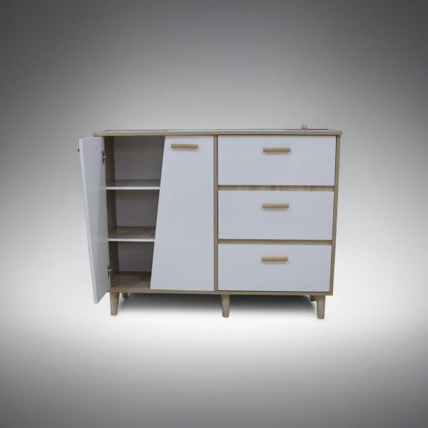 Buffet de rangements en mélamine – 120cm x 90cm x 40cm – Image 5