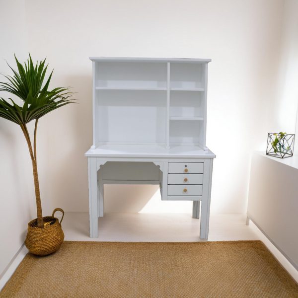 Bureau moderne avec étagères et tiroirs - design classique blanc pour la maison
