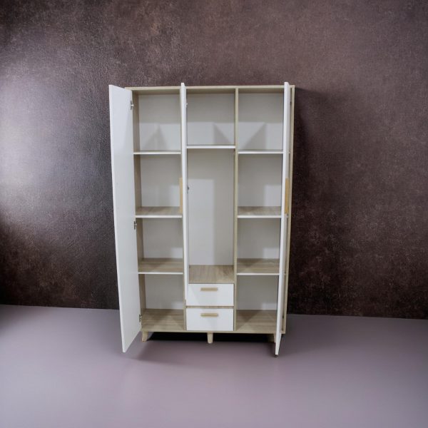 Armoire 3 portes moderne blanche - 180cm – Image 3