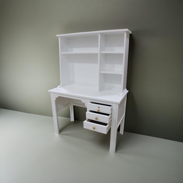 Bureau moderne avec étagères et tiroirs - design classique blanc pour la maison – Image 4